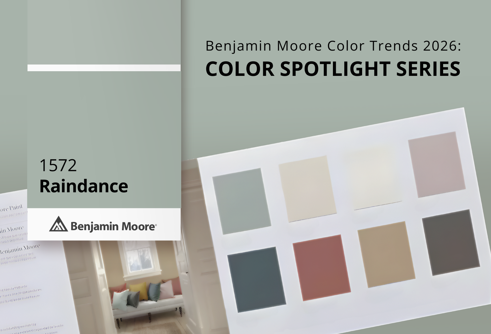 Raindance 1572 | Benjamin Moore Color Trends 2026 | Clement's Paint