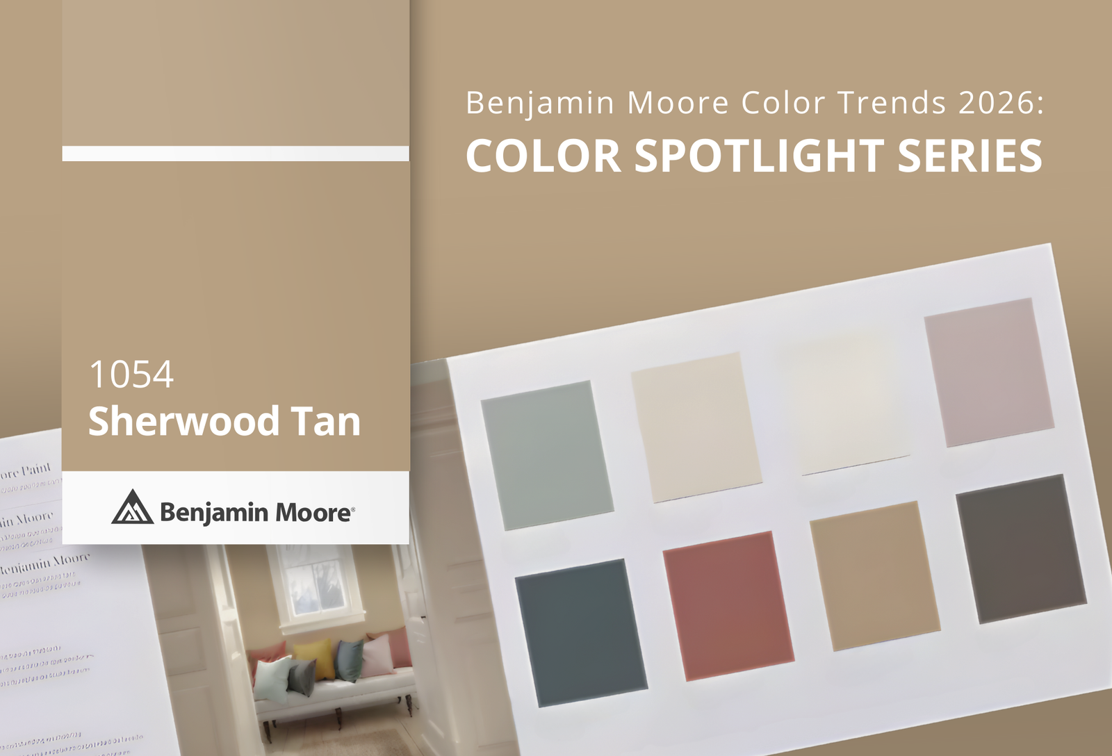 Sherwood Tan 1054: Benjamin Moore Color Trends 2026 | Clement's Paint